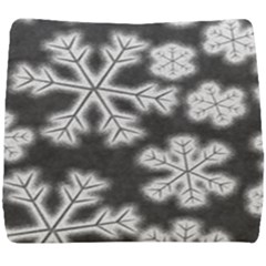 Snowflakes And Star Patterns Grey Frost Seat Cushion by artworkshop