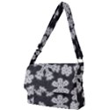 Snowflakes And Star Patterns Grey Frost Full Print Messenger Bag (L) View1