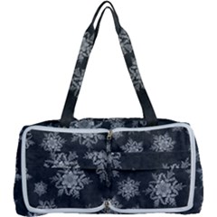 Snowflakes And Star Patterns Grey Snow Multi Function Bag by artworkshop