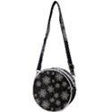 Snowflakes And Star Patterns Grey Snow Crossbody Circle Bag View1