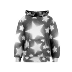 Snowflakes And Star Patterns Grey Stars Kids  Pullover Hoodie by artworkshop