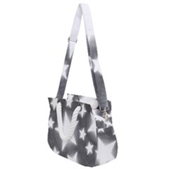 Snowflakes And Star Patterns Grey Stars Rope Handles Shoulder Strap Bag by artworkshop