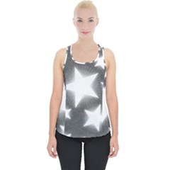 Snowflakes And Star Patterns Grey Stars Piece Up Tank Top by artworkshop