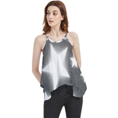 Snowflakes And Star Patterns Grey Stars Flowy Camisole Tank Top by artworkshop