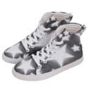 Snowflakes And Star Patterns Grey Stars Women s Hi-Top Skate Sneakers View2