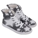 Snowflakes And Star Patterns Grey Stars Women s Hi-Top Skate Sneakers View3