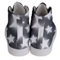 Snowflakes And Star Patterns Grey Stars Women s Hi-Top Skate Sneakers View4