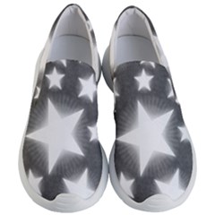 Snowflakes And Star Patterns Grey Stars Women s Lightweight Slip Ons by artworkshop