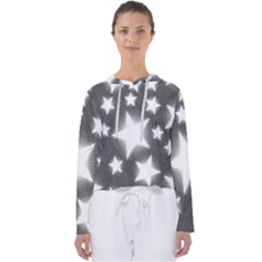 Snowflakes And Star Patterns Grey Stars Women s Slouchy Sweat by artworkshop