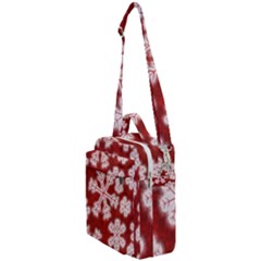 Snowflakes And Star Patterns Red Frost Crossbody Day Bag by artworkshop