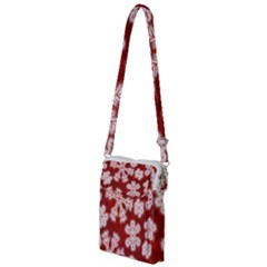 Snowflakes And Star Patterns Red Frost Multi Function Travel Bag