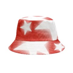 Snowflakes And Star Patterns Red Stars Bucket Hat