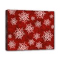 Snowflakes And Star Patternsred Snow Canvas 10  x 8  (Stretched) View1