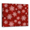 Snowflakes And Star Patternsred Snow Canvas 24  x 20  (Stretched) View1