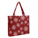 Snowflakes And Star Patternsred Snow Medium Tote Bag View2