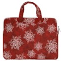 Snowflakes And Star Patternsred Snow MacBook Pro 13  Double Pocket Laptop Bag View1