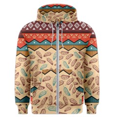 Ethnic Tribal Pattern Background Men s Zipper Hoodie