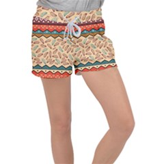 Ethnic Tribal Pattern Background Velour Lounge Shorts by Vaneshart