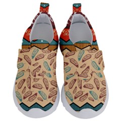 Ethnic Tribal Pattern Background Kids  Velcro No Lace Shoes by Vaneshart