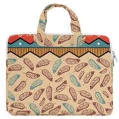 Ethnic Tribal Pattern Background Macbook Pro 13  Double Pocket Laptop Bag by Vaneshart