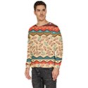 Ethnic tribal pattern background Men s Fleece Sweatshirt View2