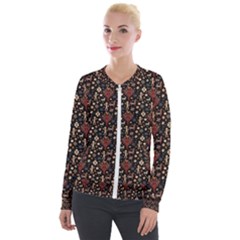 Carpet Symbols Velvet Zip Up Jacket by Gohar