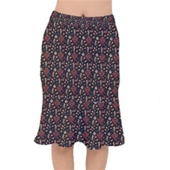 Carpet Symbols Short Mermaid Skirt by Gohar