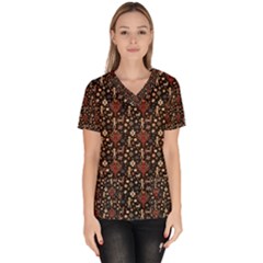 Carpet Symbols Women s V-neck Scrub Top by Gohar