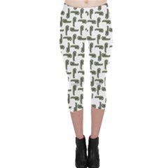 Cute Worm Sketchy Drawing Motif Pattern Capri Leggings  by dflcprintsclothing