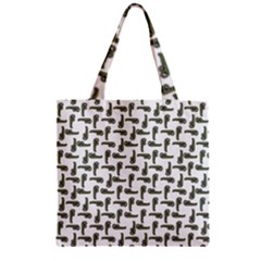 Cute Worm Sketchy Drawing Motif Pattern Zipper Grocery Tote Bag by dflcprintsclothing