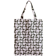 Cute Worm Sketchy Drawing Motif Pattern Zipper Classic Tote Bag