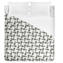 Cute Worm Sketchy Drawing Motif Pattern Duvet Cover (Queen Size) View1