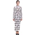 Cute Worm Sketchy Drawing Motif Pattern Turtleneck Maxi Dress View1