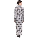 Cute Worm Sketchy Drawing Motif Pattern Turtleneck Maxi Dress View2