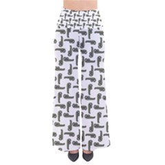 Cute Worm Sketchy Drawing Motif Pattern So Vintage Palazzo Pants by dflcprintsclothing