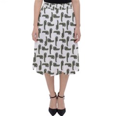 Cute Worm Sketchy Drawing Motif Pattern Classic Midi Skirt by dflcprintsclothing