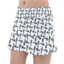 Cute Worm Sketchy Drawing Motif Pattern Classic Tennis Skirt View1