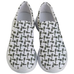 Cute Worm Sketchy Drawing Motif Pattern Women s Lightweight Slip Ons