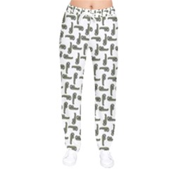 Cute Worm Sketchy Drawing Motif Pattern Women Velvet Drawstring Pants by dflcprintsclothing