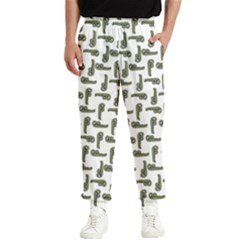 Cute Worm Sketchy Drawing Motif Pattern Men s Elastic Waist Pants by dflcprintsclothing