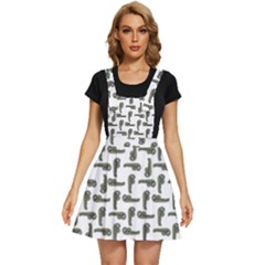 Cute Worm Sketchy Drawing Motif Pattern Apron Dress by dflcprintsclothing