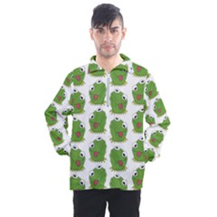 Kermit The Frog Pattern Men s Half Zip Pullover