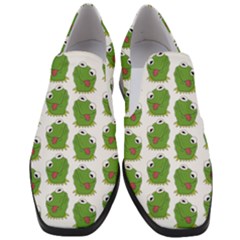 Kermit The Frog Pattern Women Slip On Heel Loafers