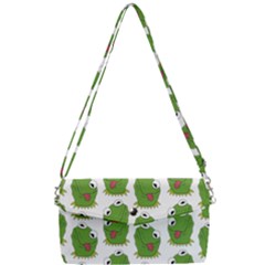 Kermit The Frog Pattern Removable Strap Clutch Bag