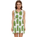 Kermit The Frog pattern Tiered Sleeveless Mini Dress View1