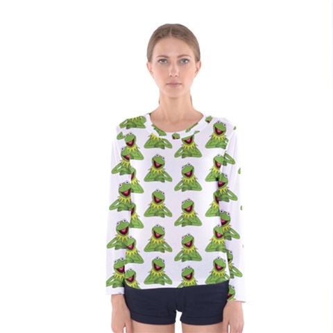 Kermit The Frog Women s Long Sleeve Tee by Valentinaart