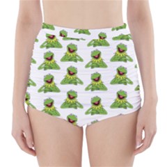 Kermit The Frog High-waisted Bikini Bottoms by Valentinaart