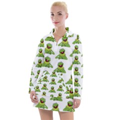 Kermit The Frog Women s Long Sleeve Casual Dress by Valentinaart