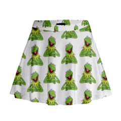 Kermit The Frog Mini Flare Skirt by Valentinaart