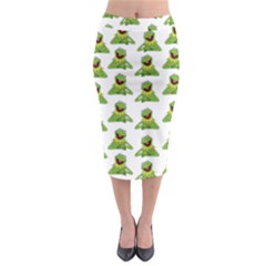 Kermit The Frog Midi Pencil Skirt by Valentinaart